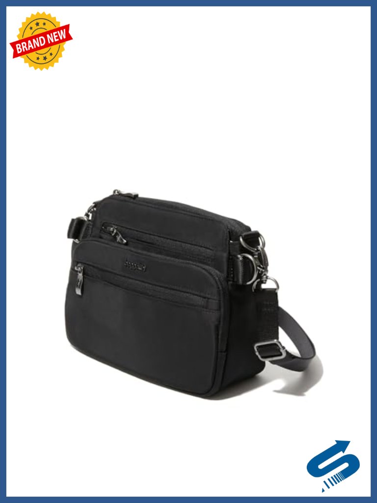 Crossbody Bag With Rfid-Protected Built-In Wallet, Nylon